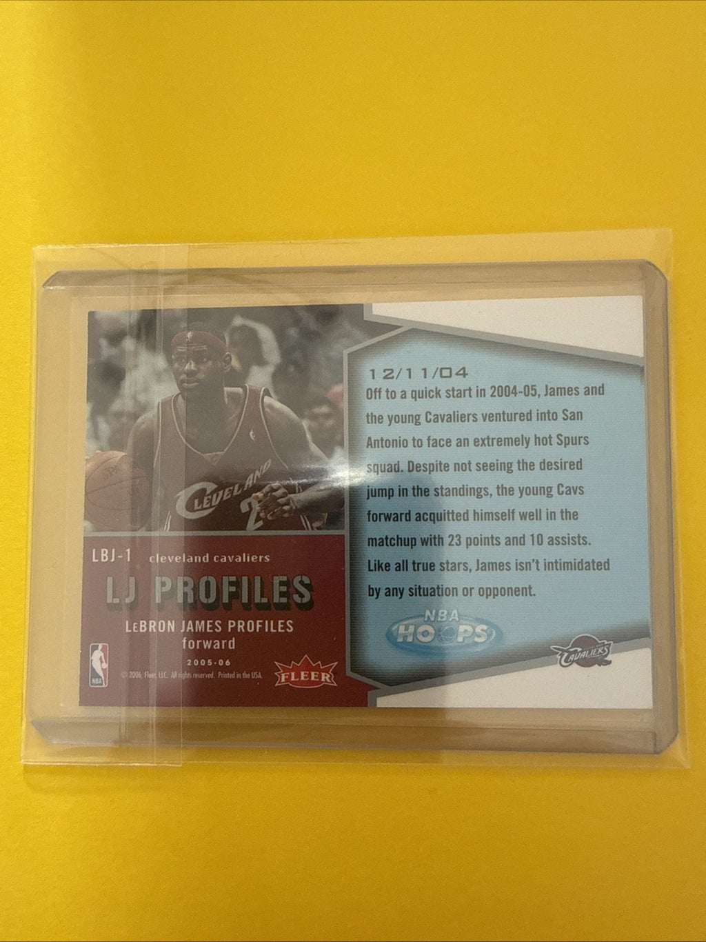 LeBron James 2005/06 Cards - back