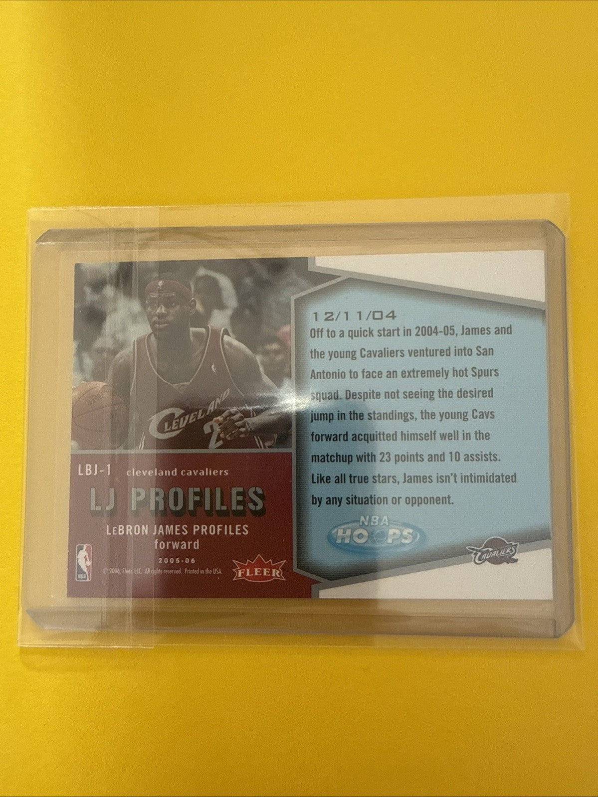 LeBron James 2005/06 Cards - back