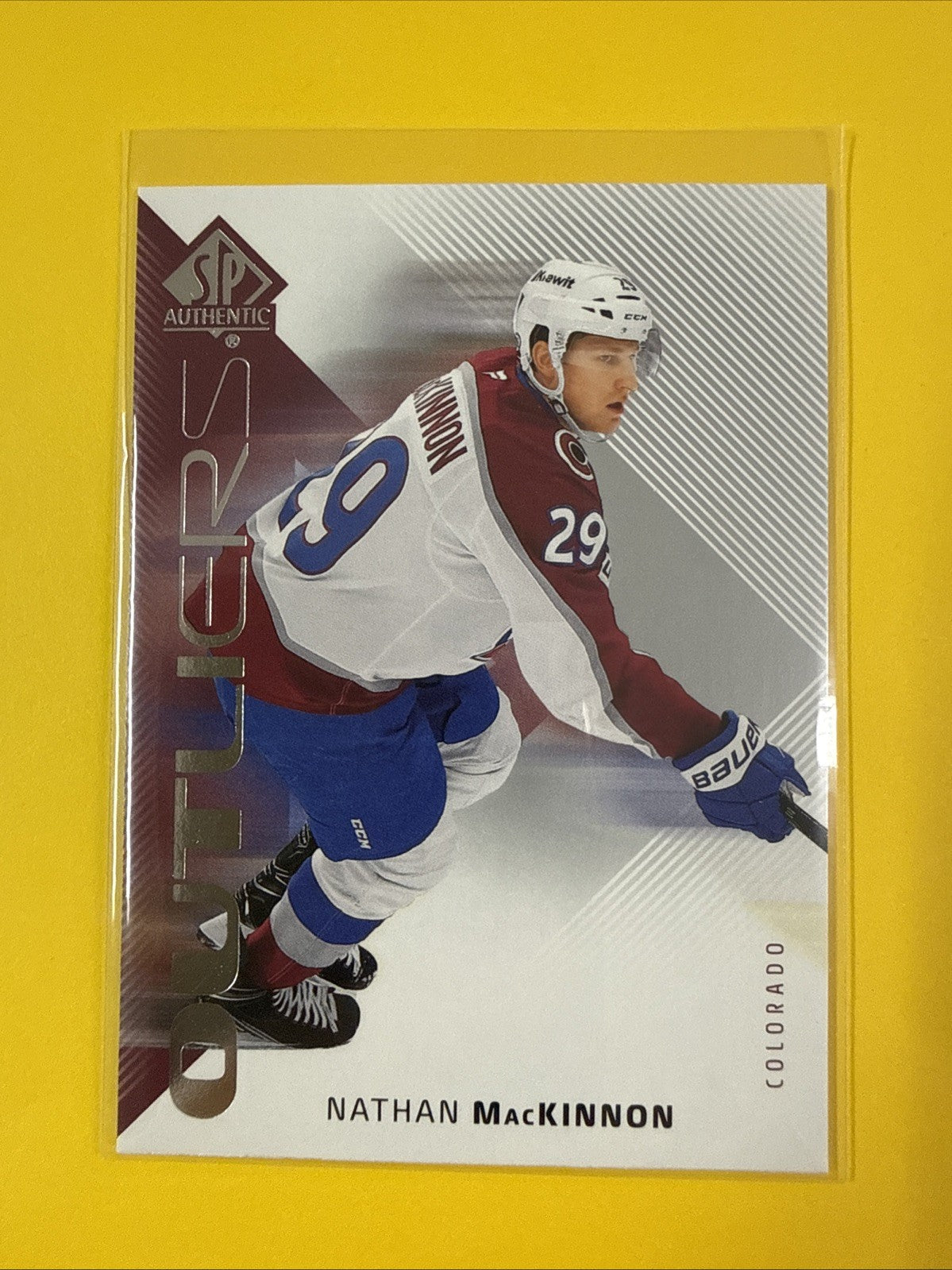 Nathan MacKinnon 2025/26 SP Authentic Outliers Card - front