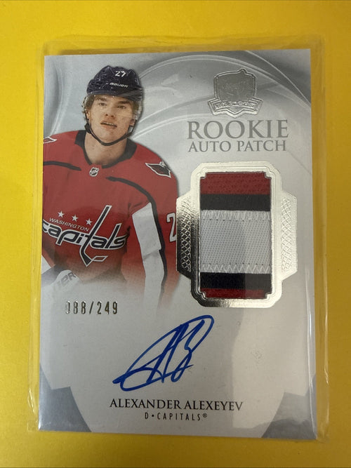 Alexander Alexeyev 2020/21 the Cup Rookie Autographed Patch Card 088/249 - front