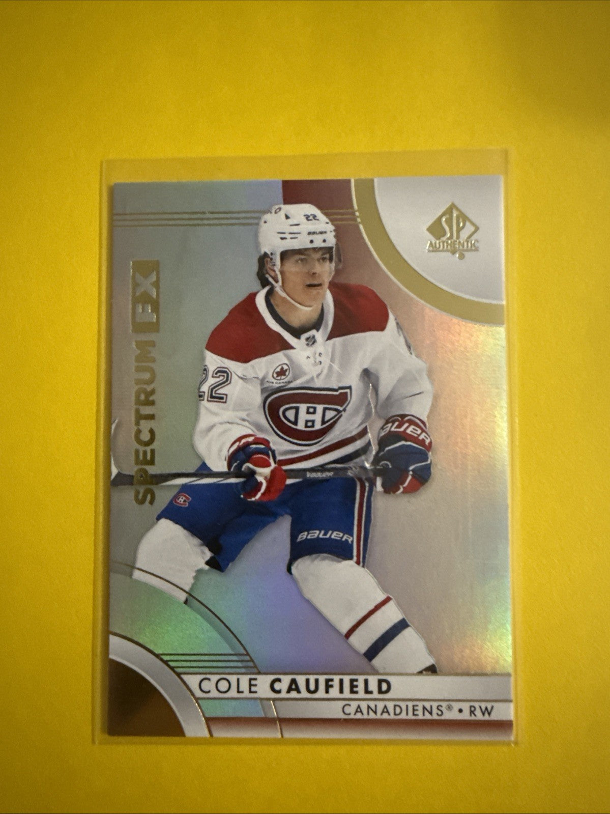 Cole Caufield 2023/24 SP Authentic Spectrum FX Card - front