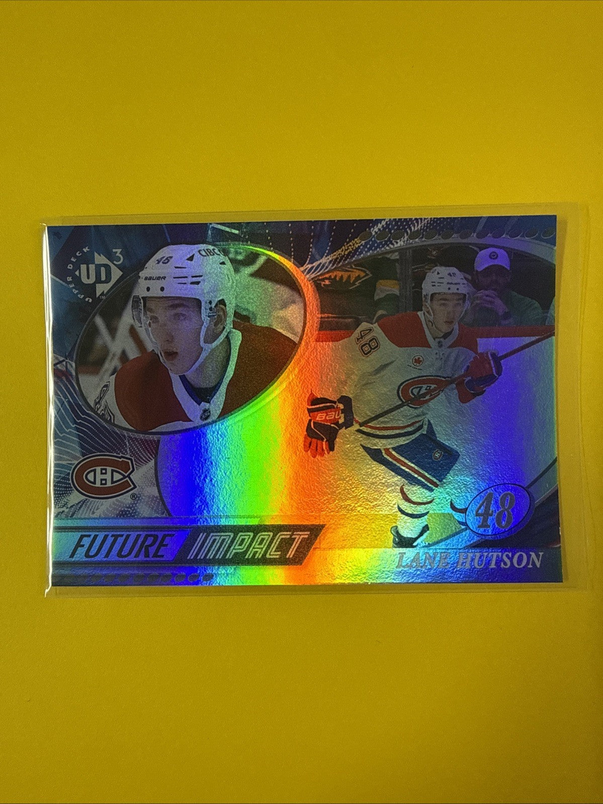 Lane Hutson 2024/25 UD Future Impact Card - front