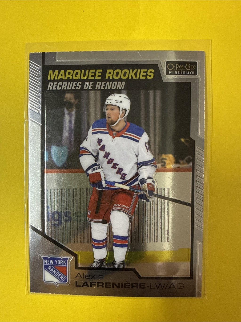 Alexis Lafreniere 2020/21 O Pee Chee Platinum Rookie Card - front