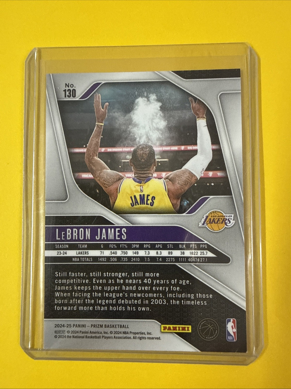 LeBron James 2024/25 Card - back