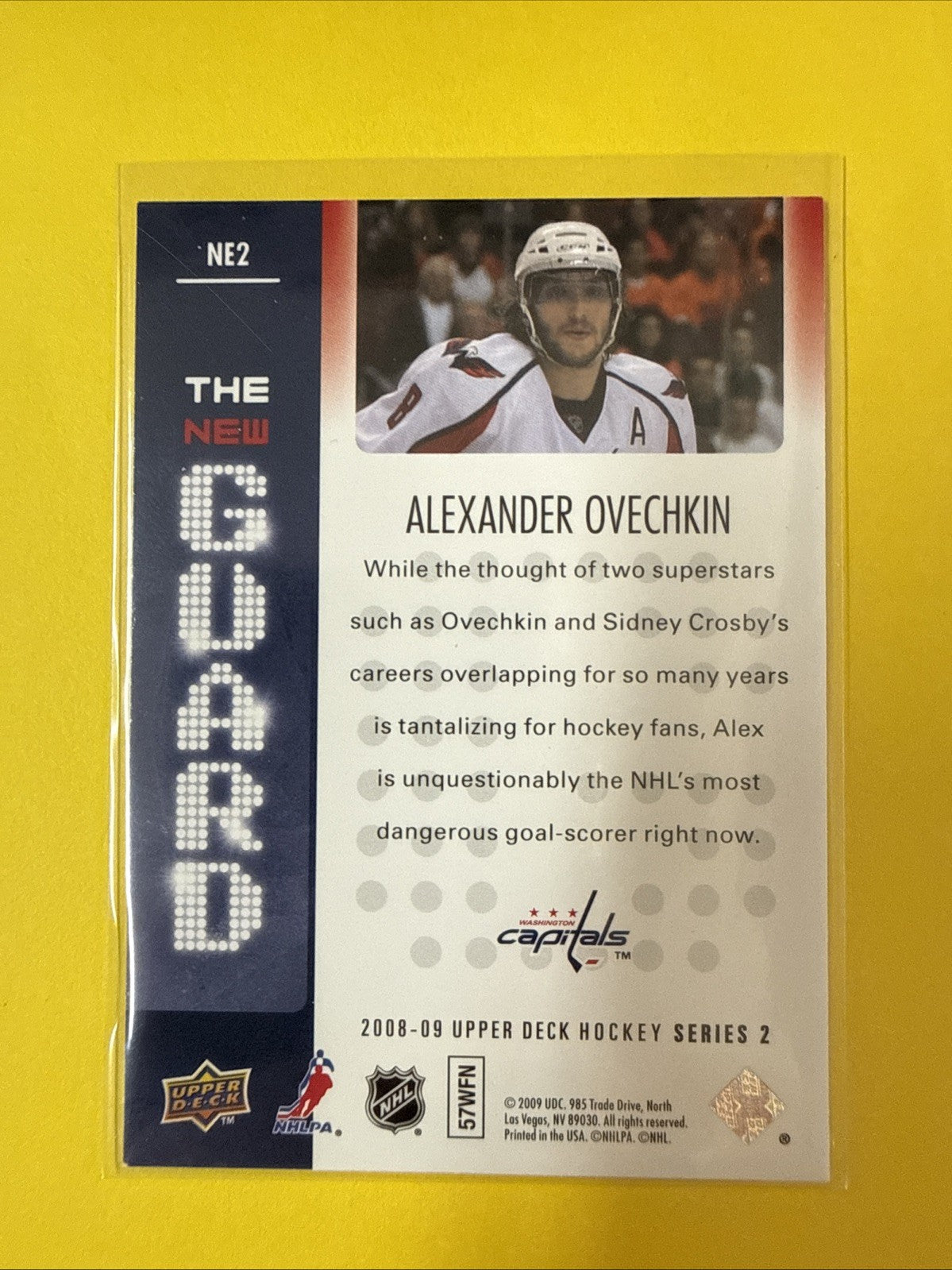 Alexander Ovechkin 2008 Card - back