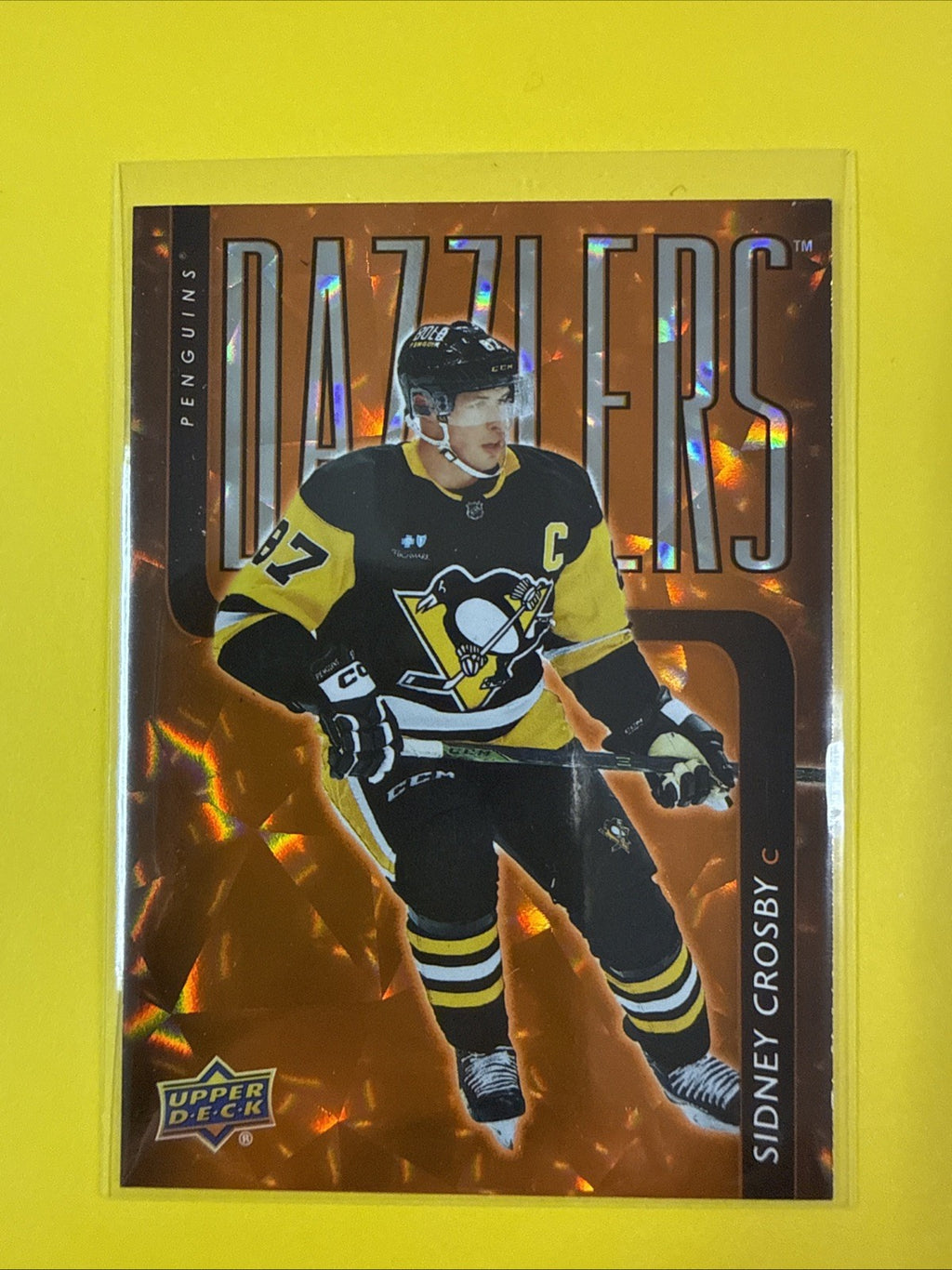 Sidney Crosby 2025/26 UD Orange Dazzlers Card - front