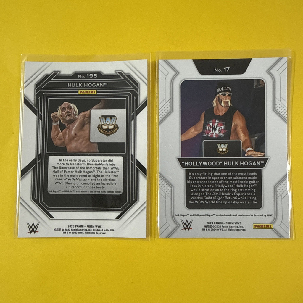Hulk Hogan 2 Cards - back