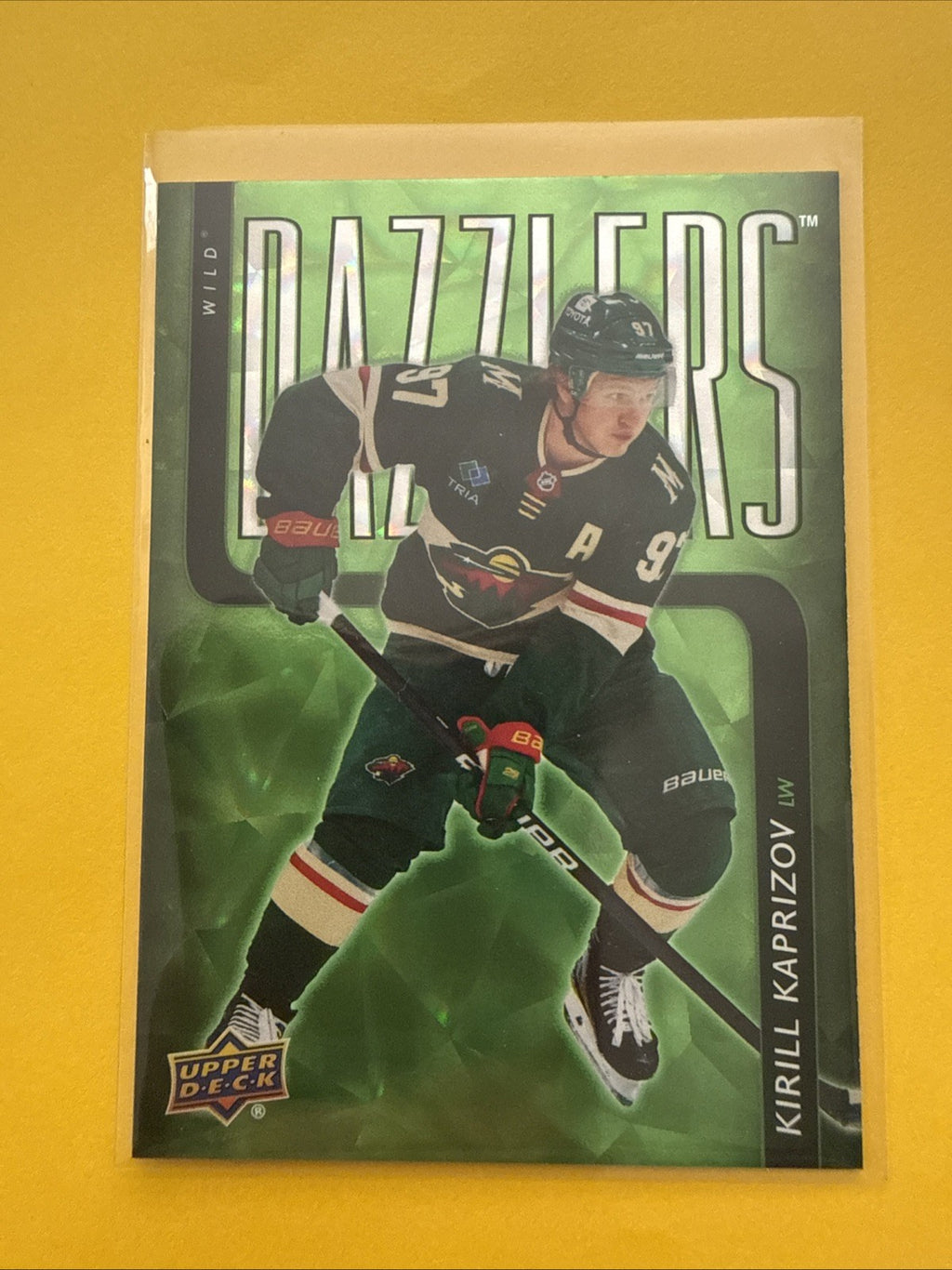 Kirill Kaprizov 2025/26 UD Dazzlers Green Card - front