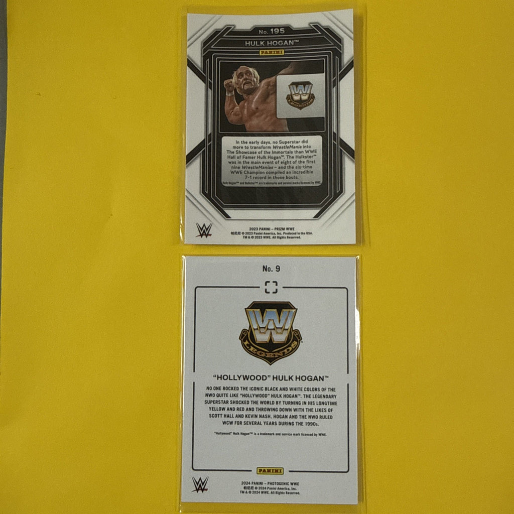 Hulk Hogan 2 Cards - back