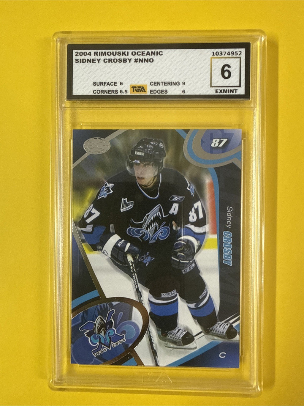 Sidney Crosby 2003 Rimouski Oceanic Card Graded 6 - front
