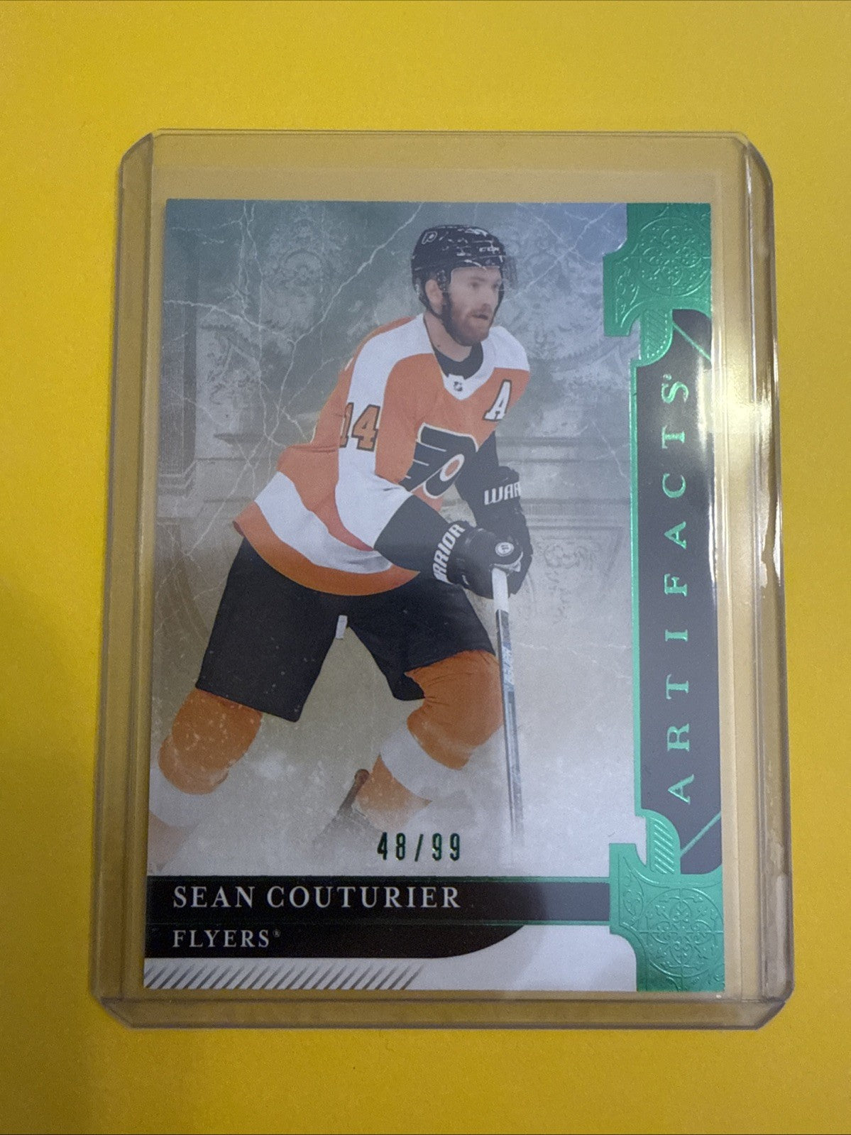 Sean Couturier 2019/20 Artifacts Greencard 48/99 - front