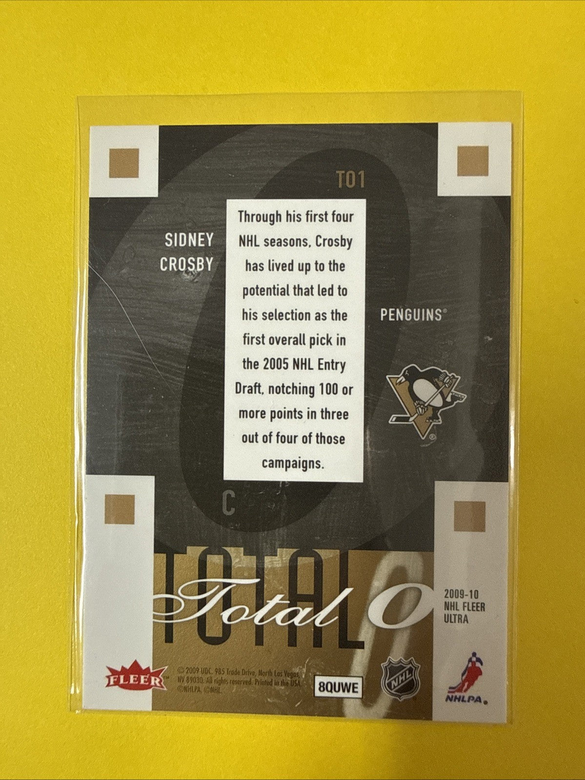 Sidney Crosby 2009/10 Cards - back