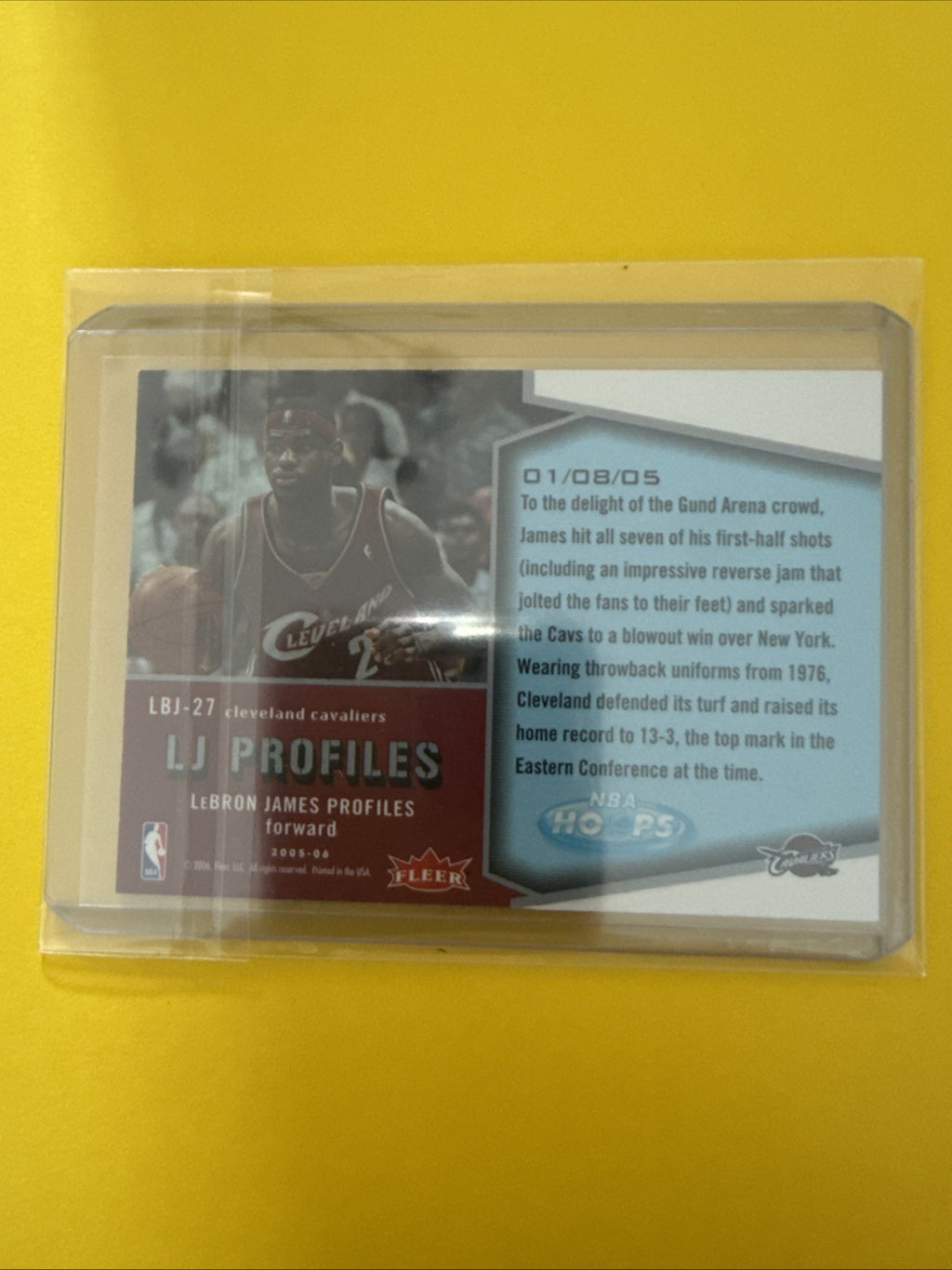 LeBron James 2005/06 Cards - back