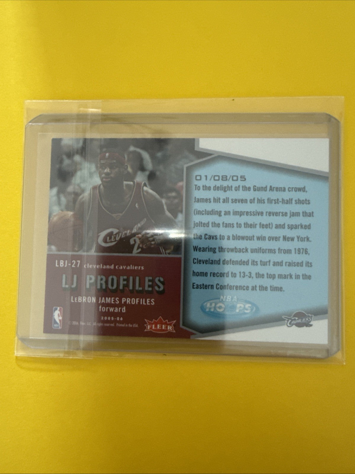 LeBron James 2005/06 Cards - back