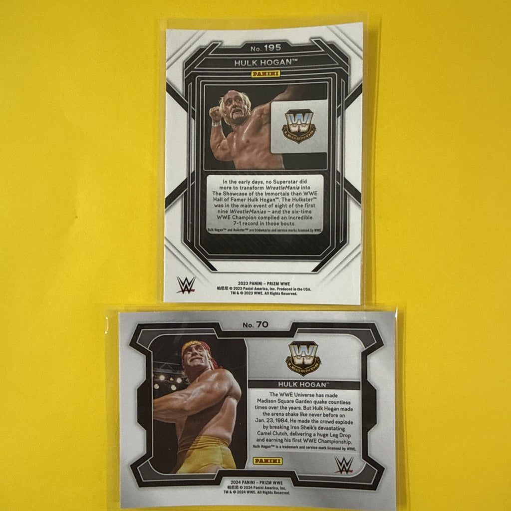 Hulk Hogan 2 Chrome Cards - back