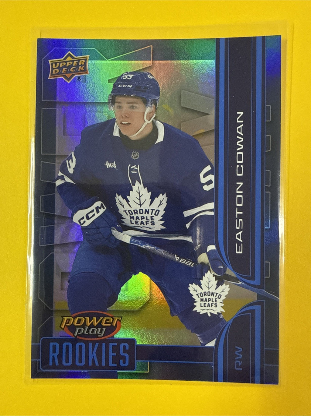 Easton Cowan 2025/26 UD Extended Series Rookie Card - front