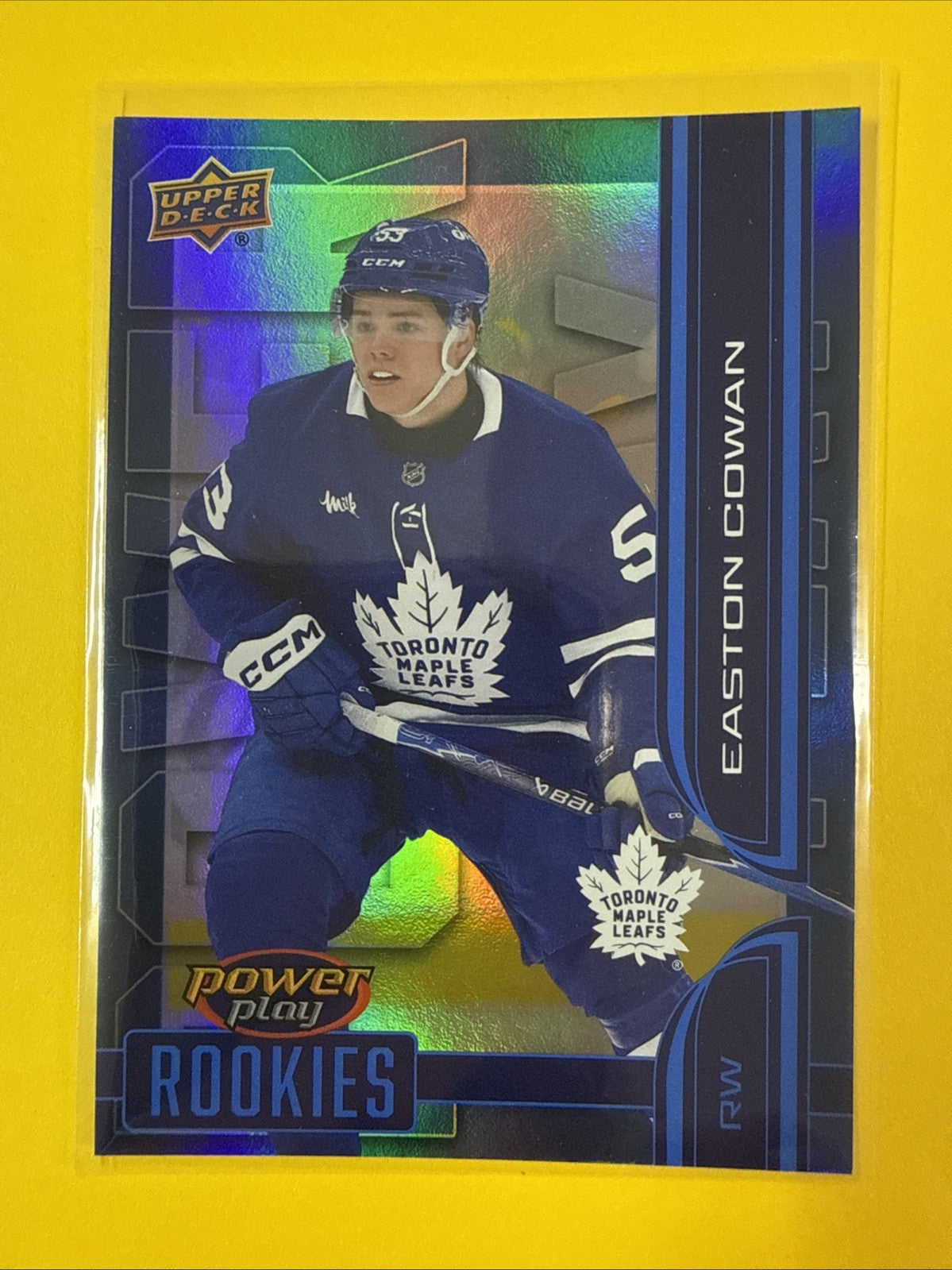 Easton Cowan 2025/26 UD Extended Series Rookie Card - front