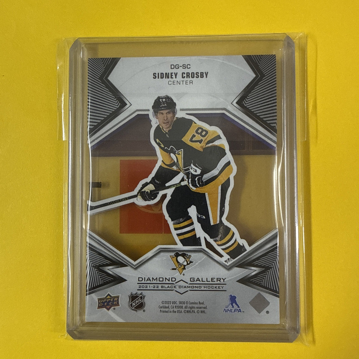 Sidney Crosby 2021/22 Black Diamond Gallery Card - back