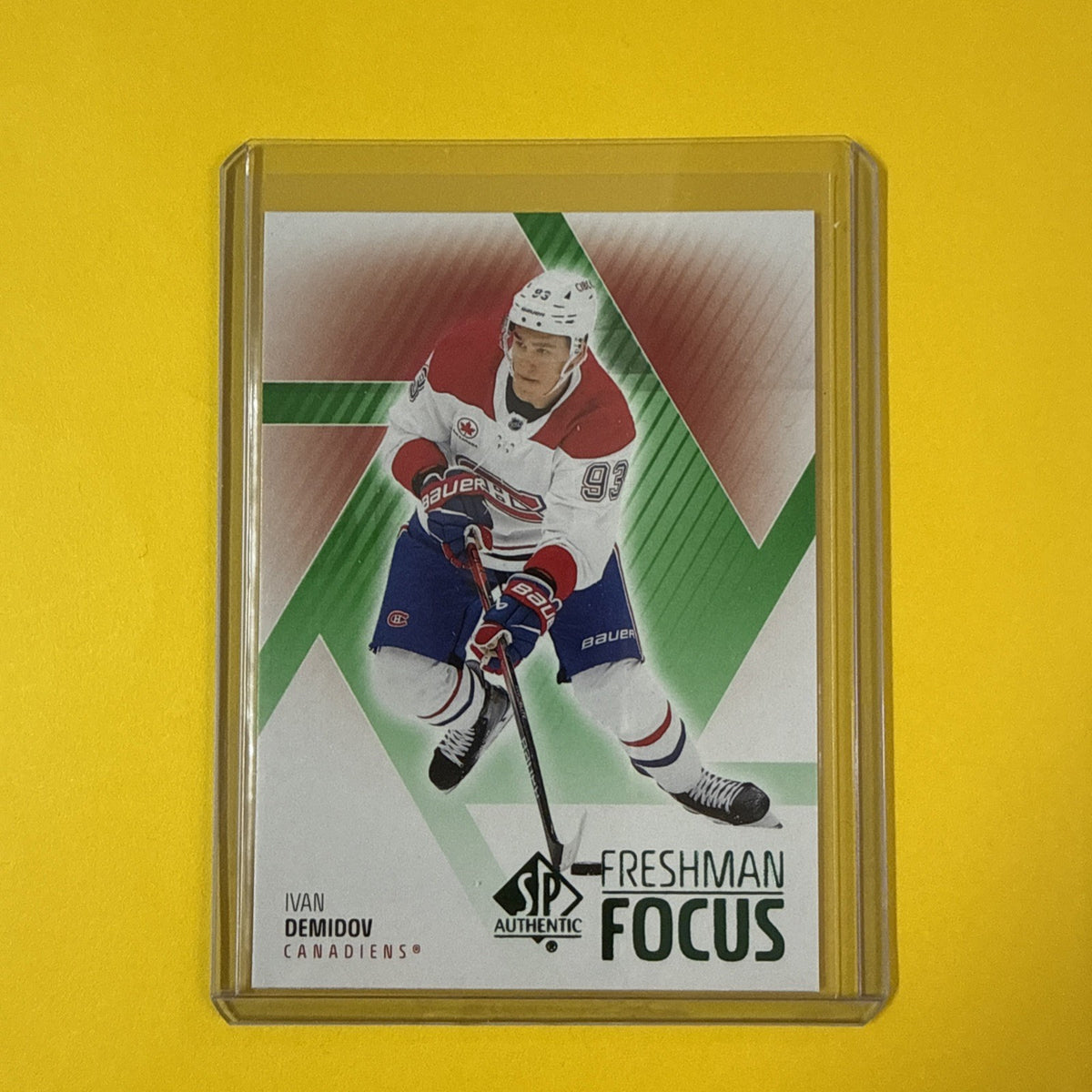 Ivan Demidov 2025/26 SP Authentic Freshman Focus Green Rookie Card - front