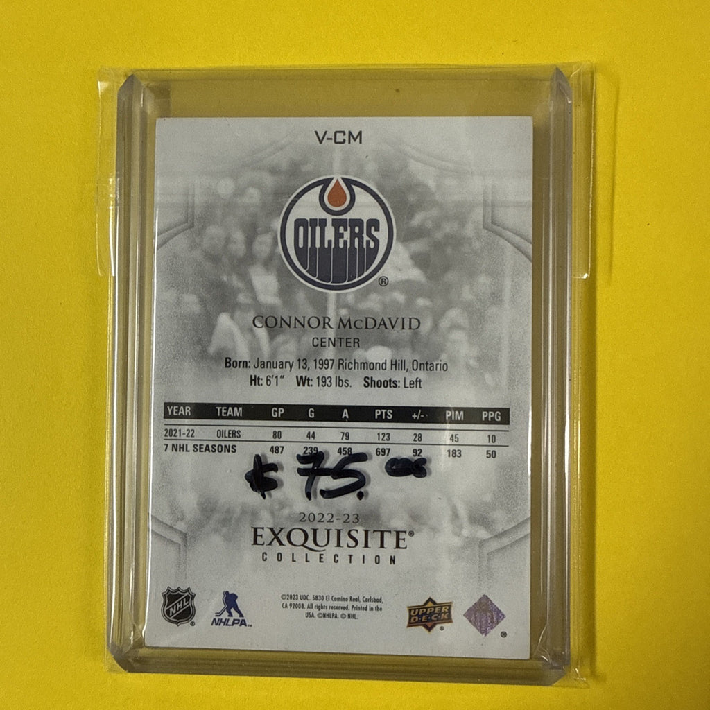 Connor McDavid 2022/23 Exquisite Collection Card /399 - back