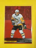 Overtime 2025/26 Red Foil 11/99 Sidney Crosby Card - front