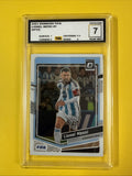 Lionel Messi 2023 Donruss Fifa Optic Chrome Card Graded 7 - front