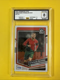 Cristiano Ronaldo 2023 Donruss Card Graded 8 - front