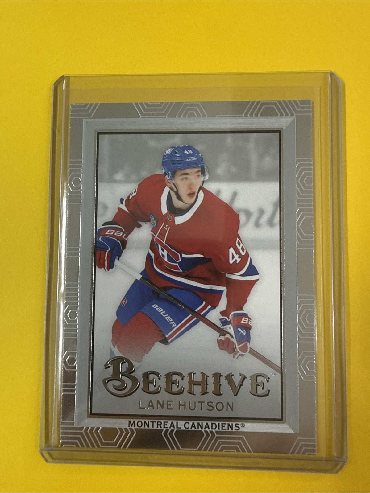 Lane Hutson 2024/25 UD Beehive Rookie Card - front