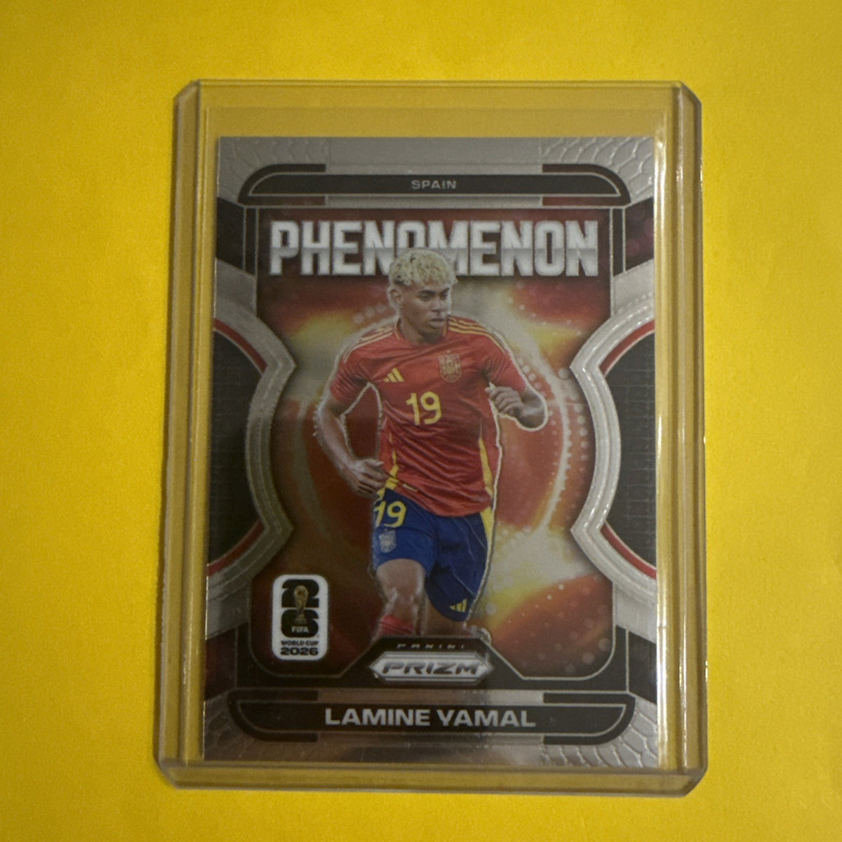 Panini 2026 Prizm Fifa World Cup Phenomenon Insert #1 Lamine Yamal Spain - front