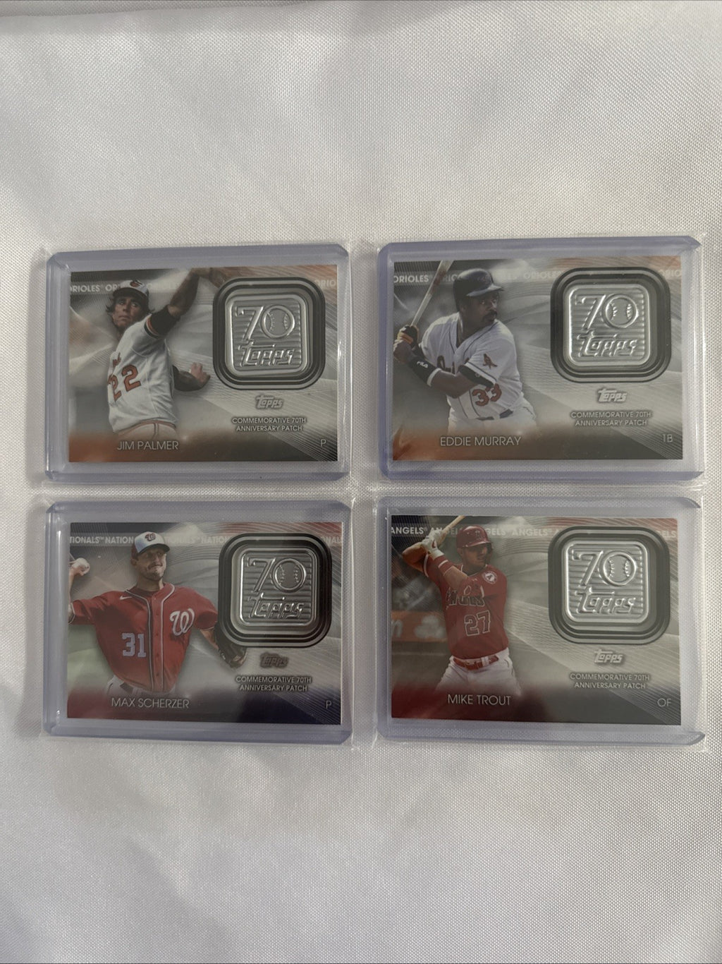 2021 Topps 70th Anniversary Logo Patches 4 Cards - front