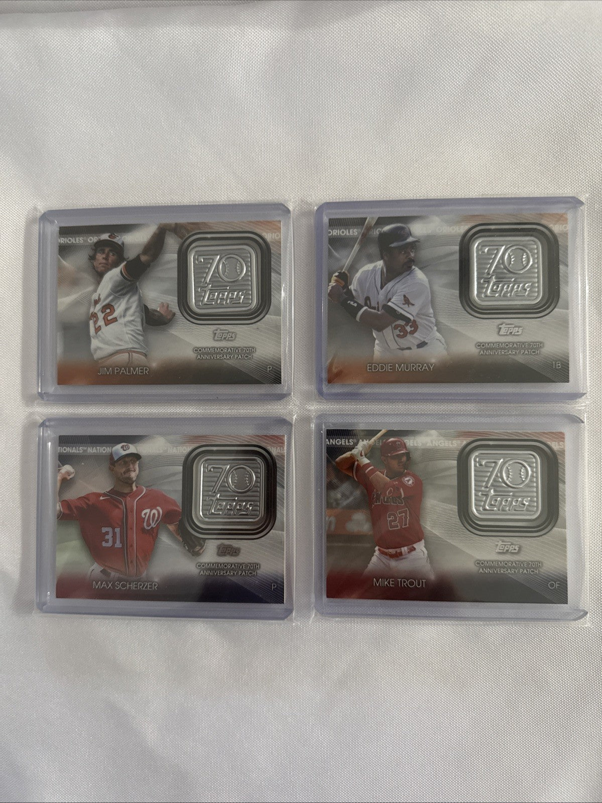 2021 Topps 70th Anniversary Logo Patches 4 Cards - front