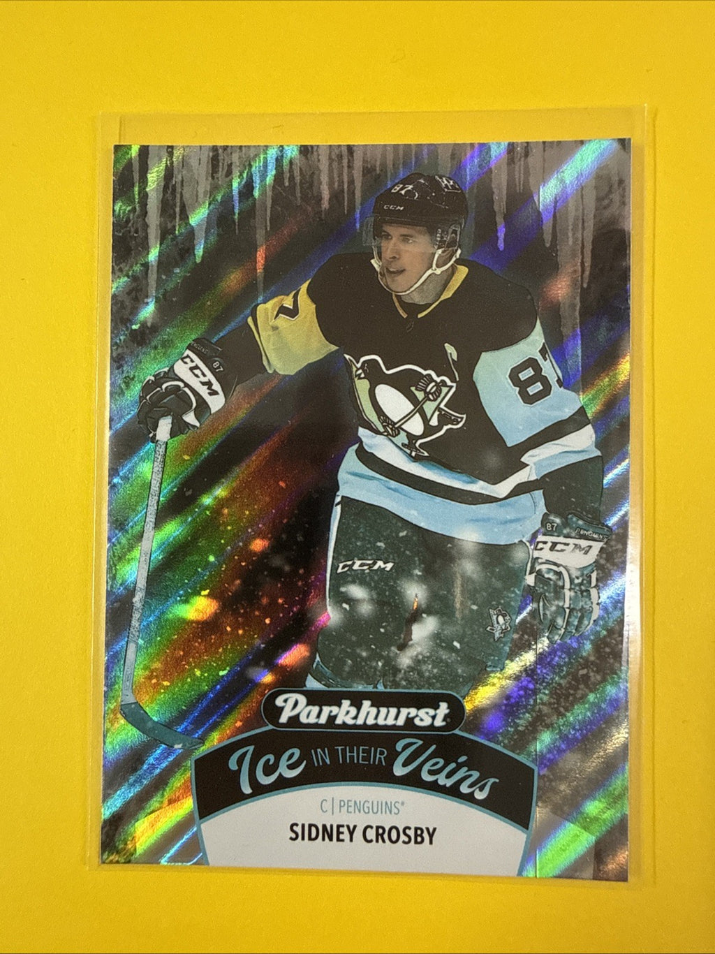 Sidney Crosby 2021/22 Parkhurst Ice in Their Veins Card - front