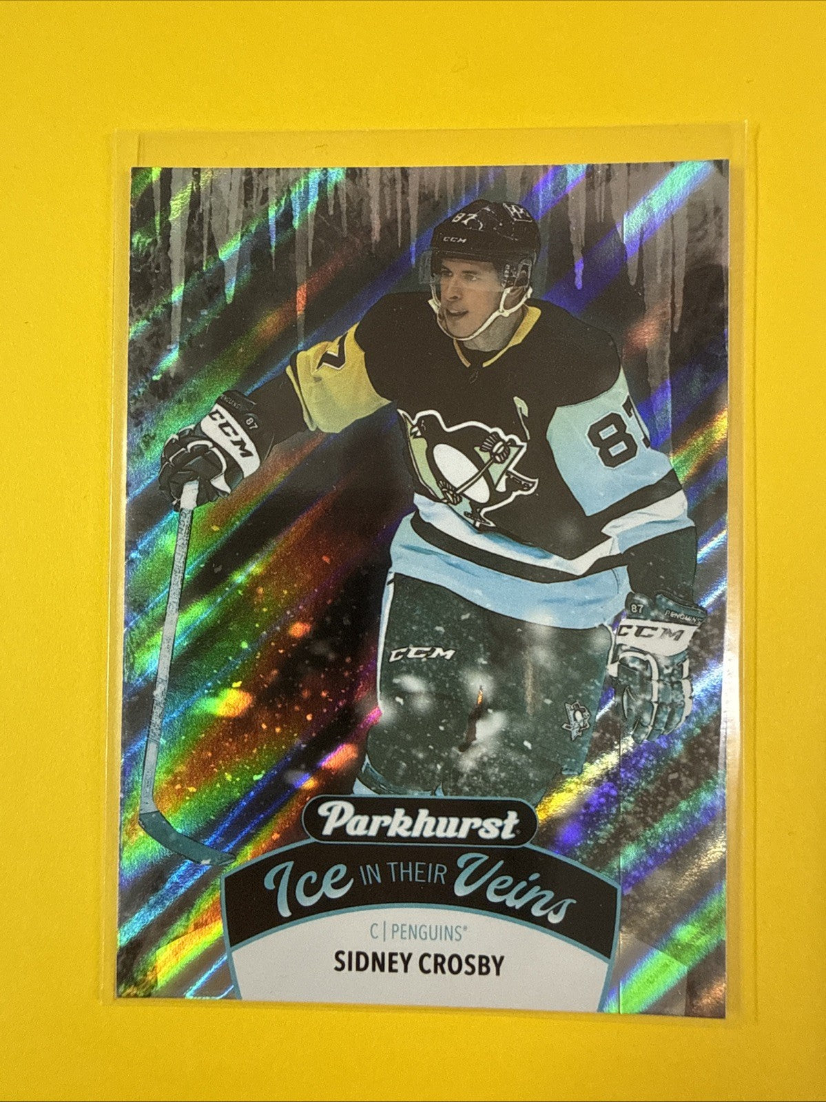 Sidney Crosby 2021/22 Parkhurst Ice in Their Veins Card - front
