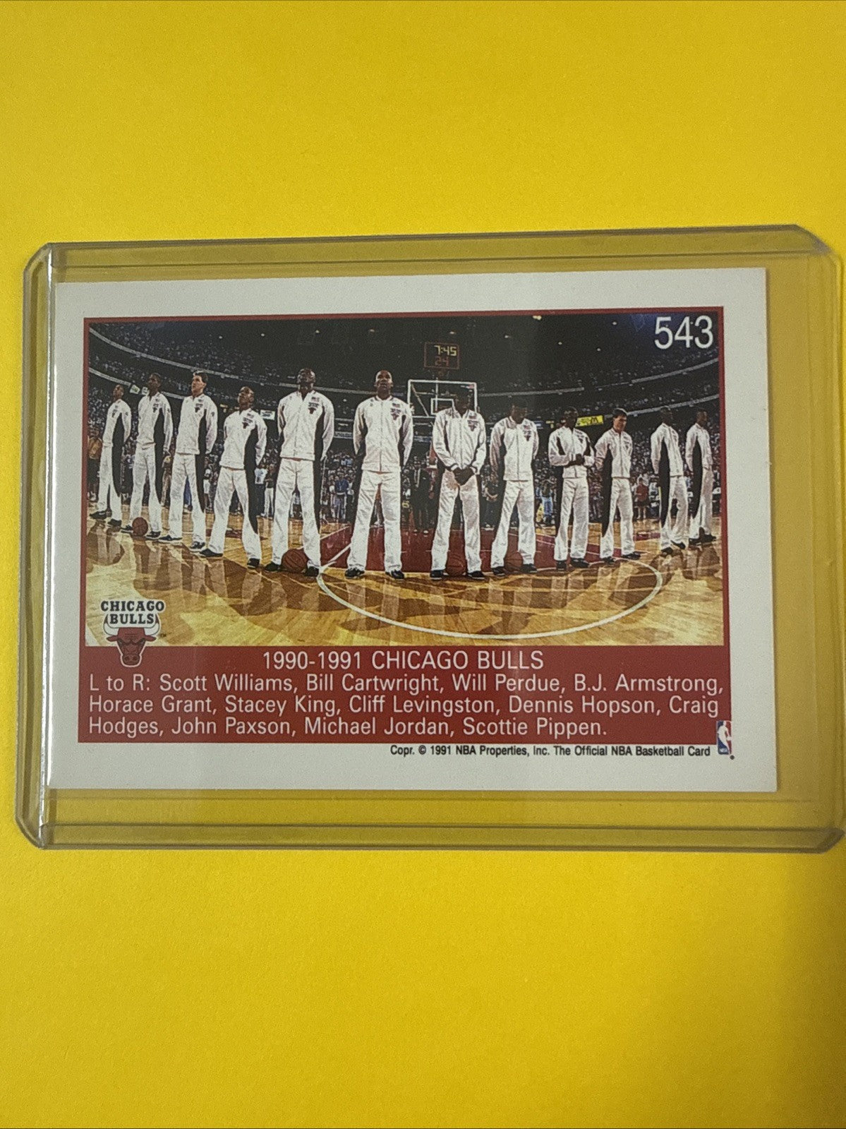 Michael Jordan 1991/92 NBA Hoops Card #543 - back