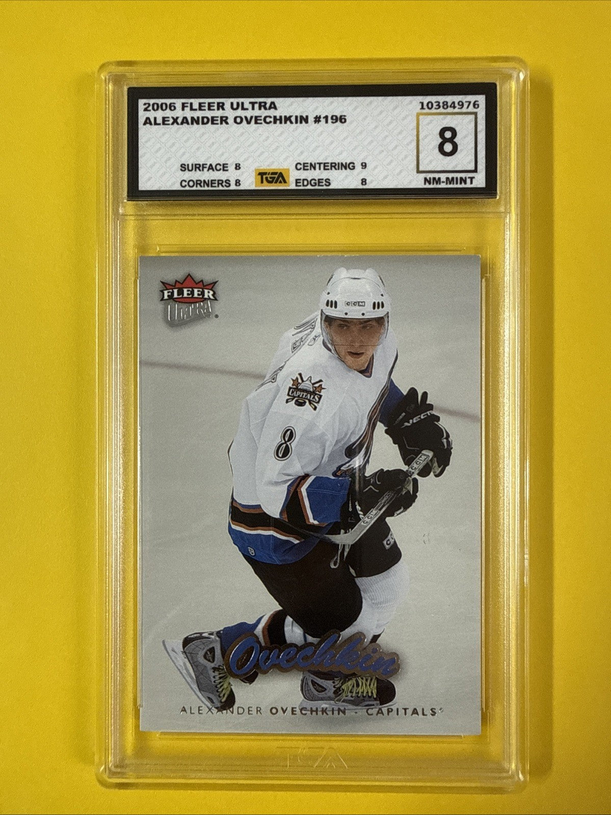 Alex Ovechkin 2006 Fleer Ultra Card Graded 8 - front
