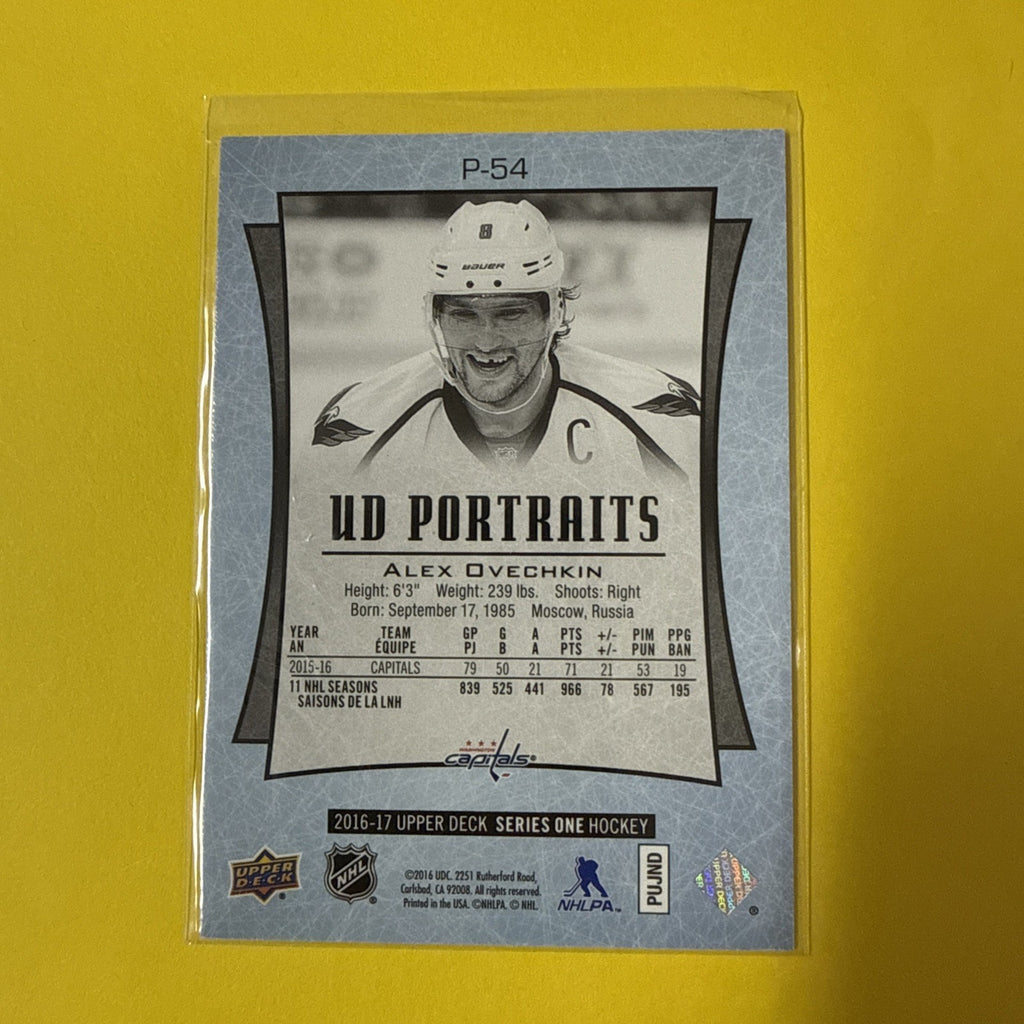 Alexander Ovechkin 2016 Card - back