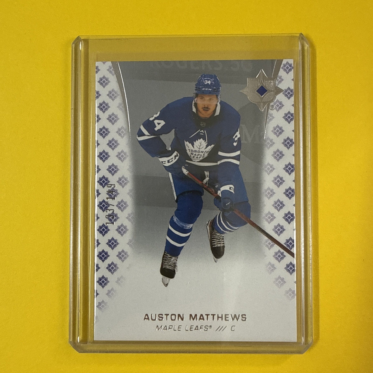 Auston Matthews 2020/21 Ultimate Collection Hockey Card - front