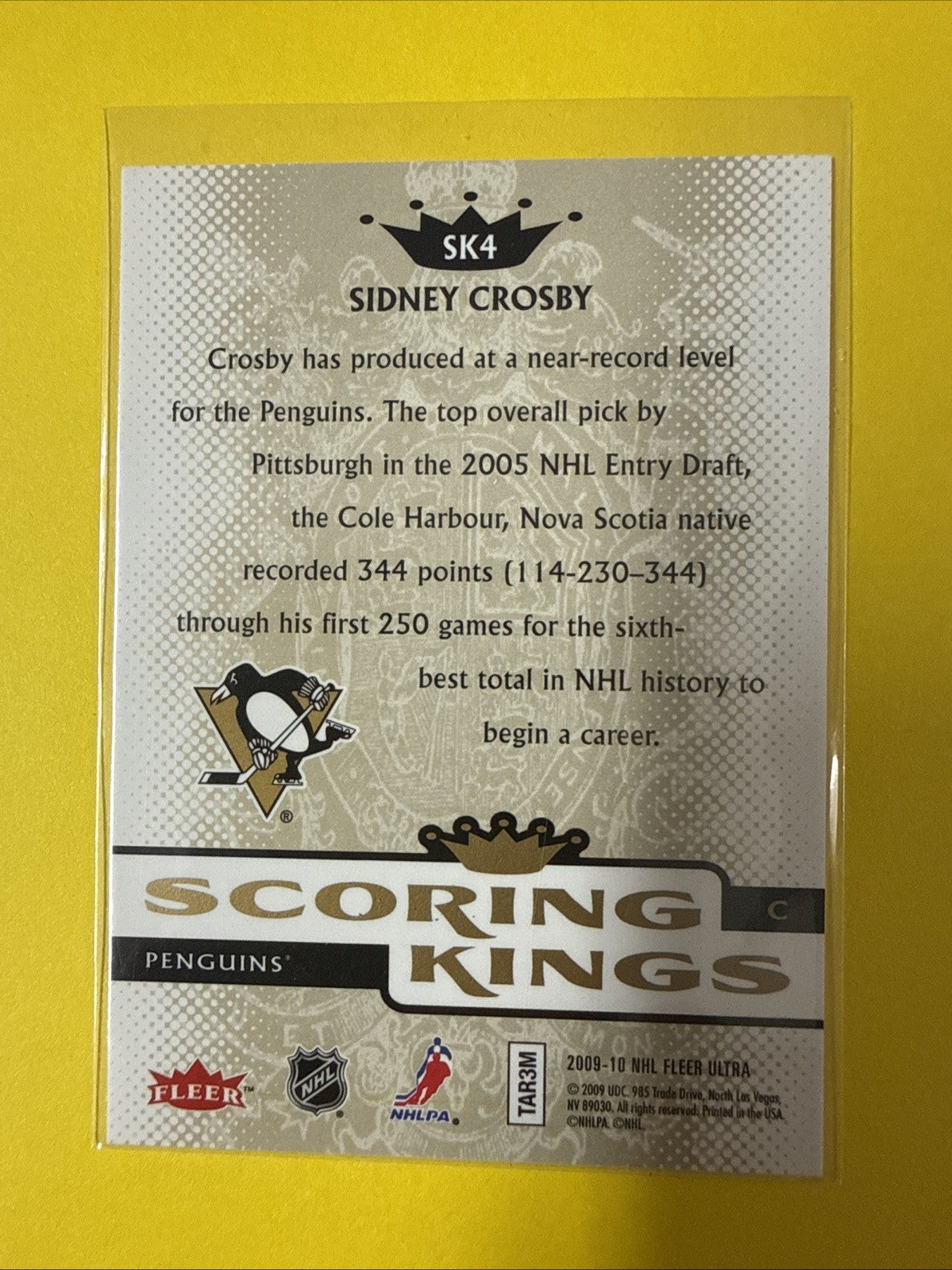 Sidney Crosby 2009/10 Cards - back