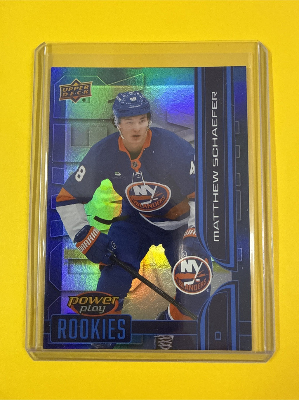 Matthew Schaefer 2025/26 UD Power Play Rookie Card - front