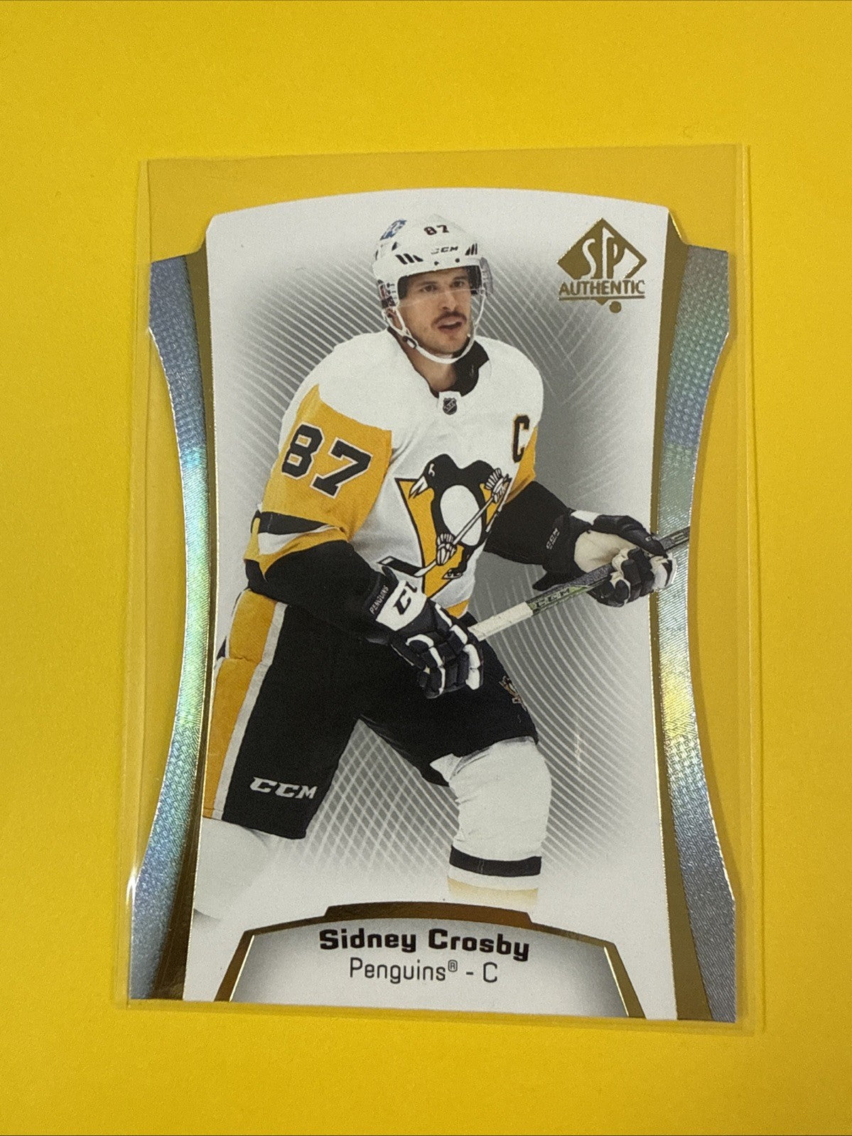 Sidney Crosby 2021/22 SP Authentic Die Cut Card - front