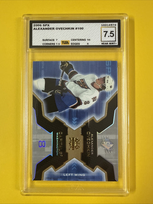 Alex Ovechkin 2006 UD SPx Card Graded 7.5 - front