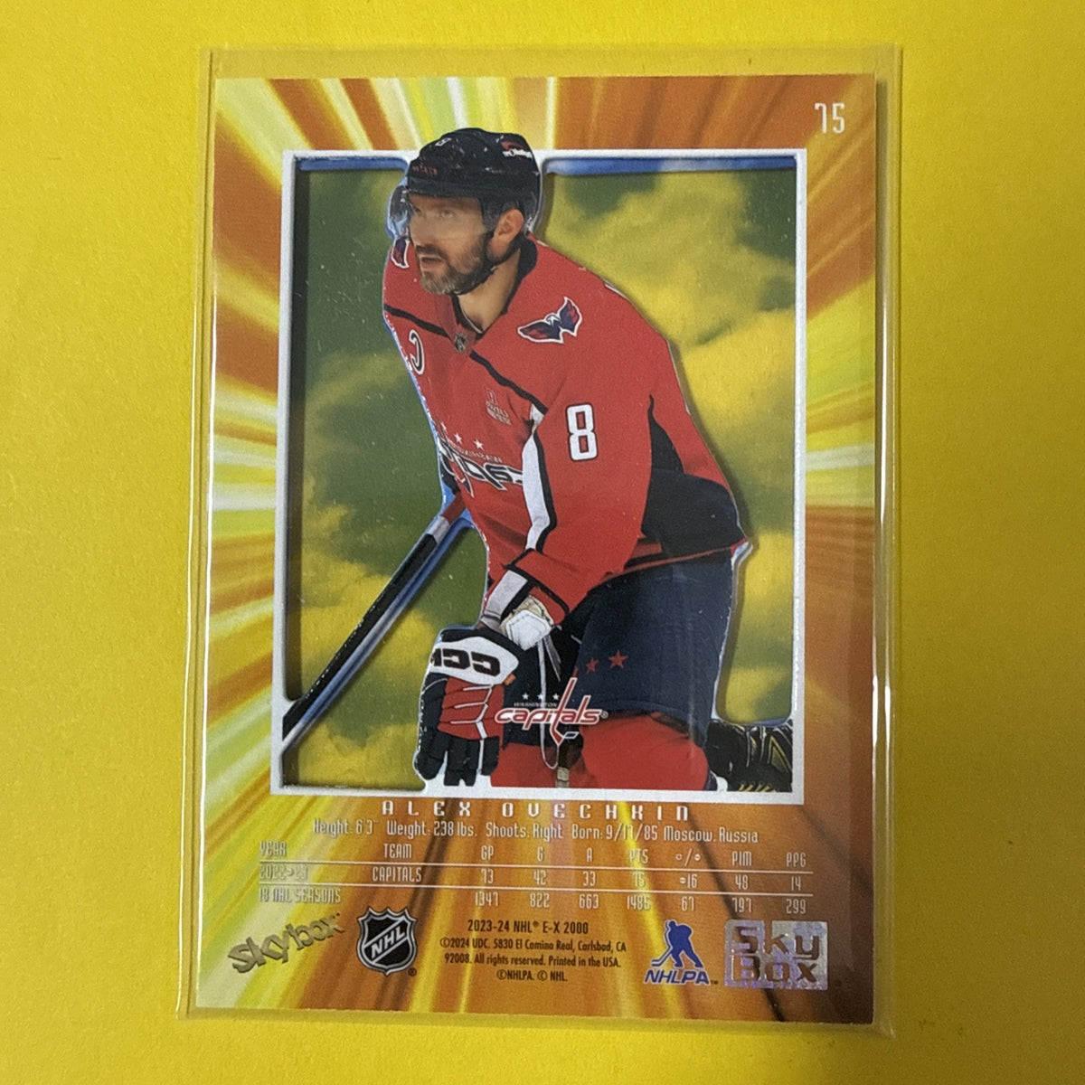 Alexander Ovechkin 2023 Card - back