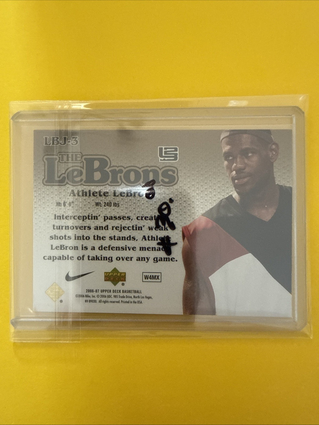 LeBron James 2006 Card - back
