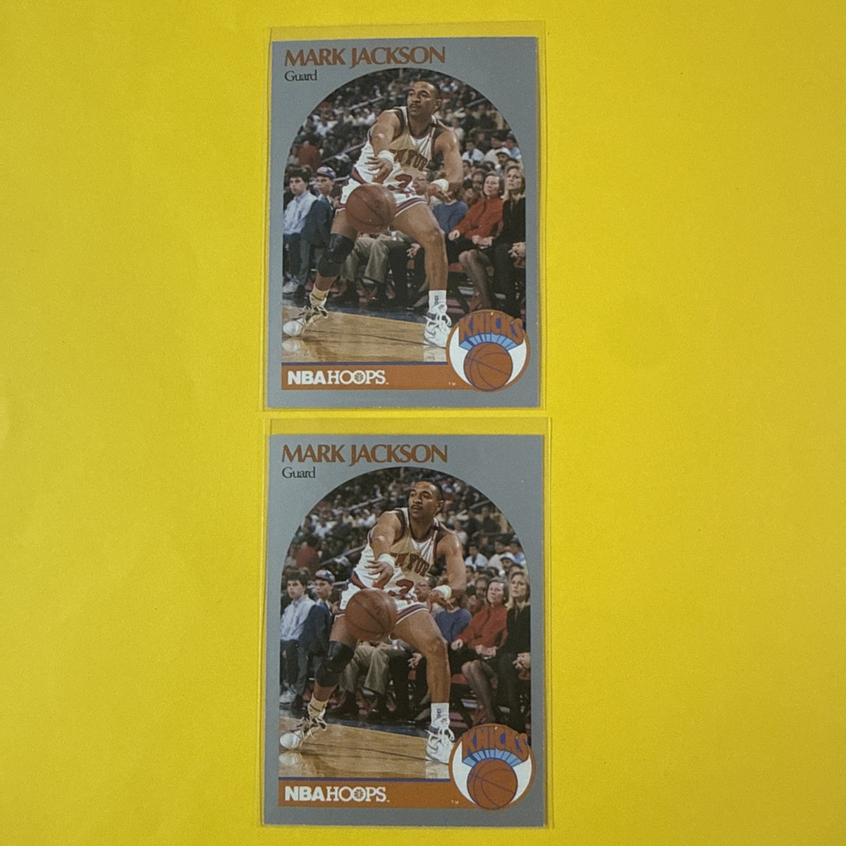 2 Menendez Brothers Rookie Card Mark Jackson 1990 NBA Hoops - front