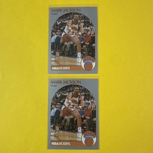 2 Menendez Brothers Rookie Card Mark Jackson 1990 NBA Hoops - front
