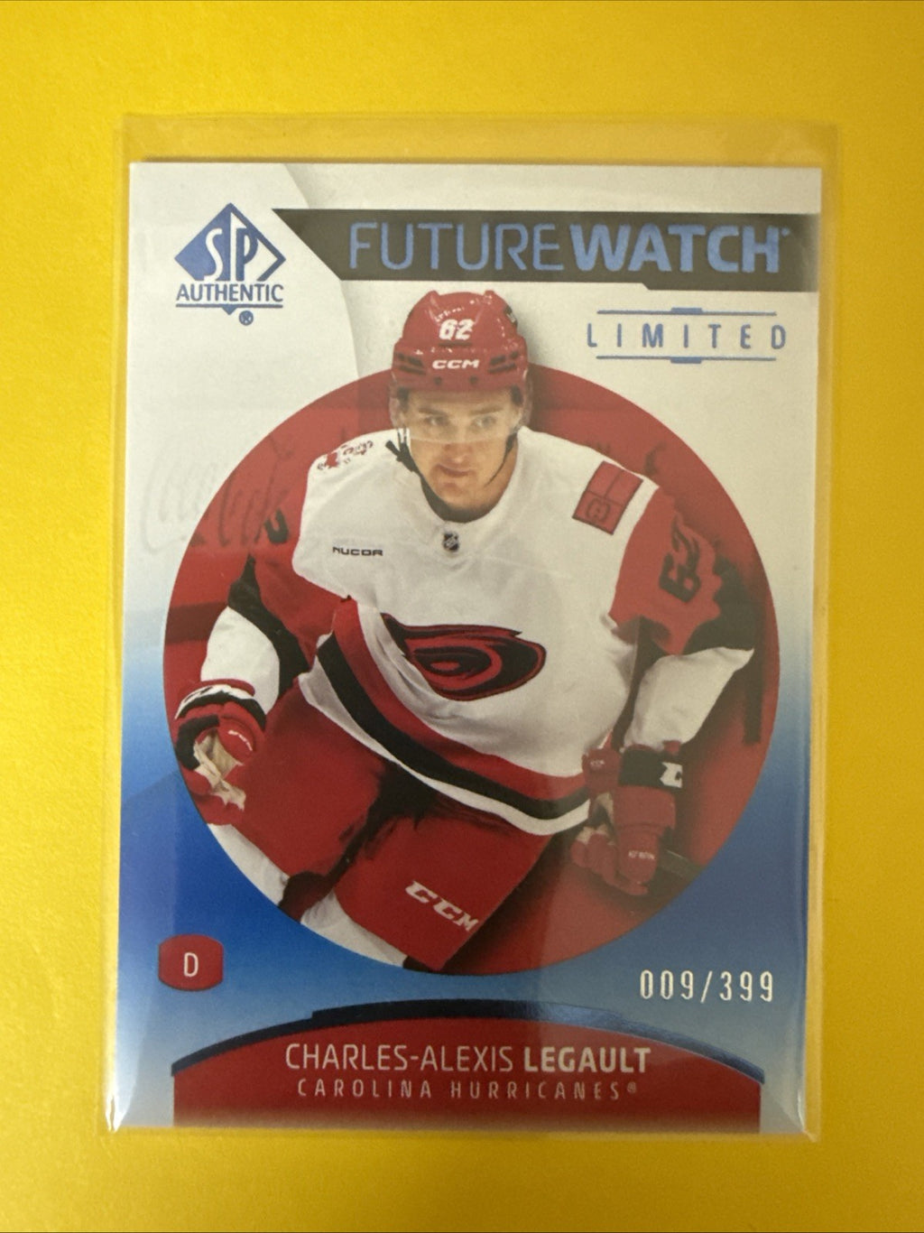 SP Authentic 2025/26 Future Watch Limited Blue Charles-Alex Legault 009/399 - front
