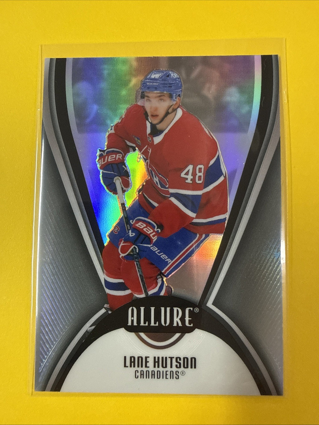 Lane Hutson 2025/26 Allure Black Rainbow Card - front