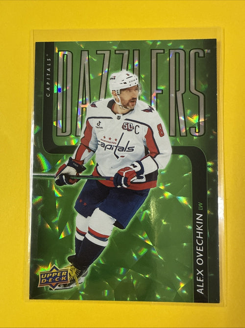 Alex Ovechkin 2025/26 UD Green Dazzlers Card - front