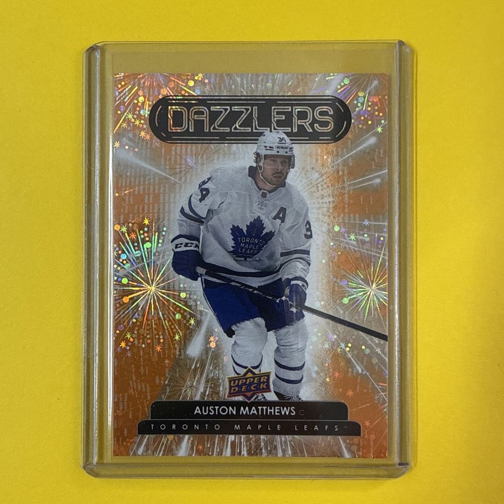 Auston Matthews 2022/23 UD Orange Dazzlers Card - front