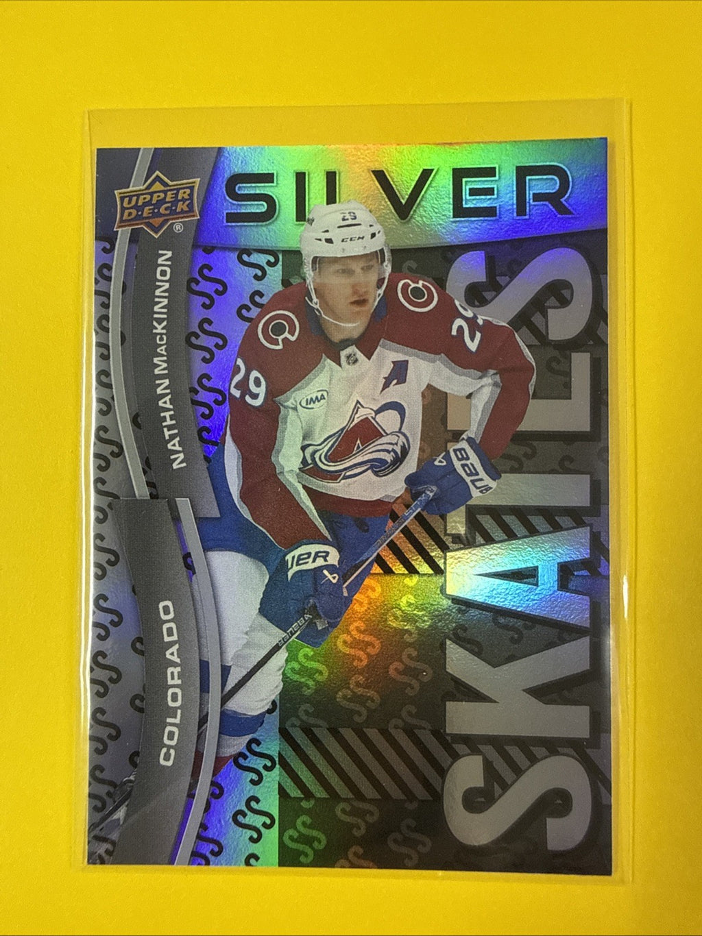 Nathan MacKinnon 2024/25 UD Silver Skates Card - front